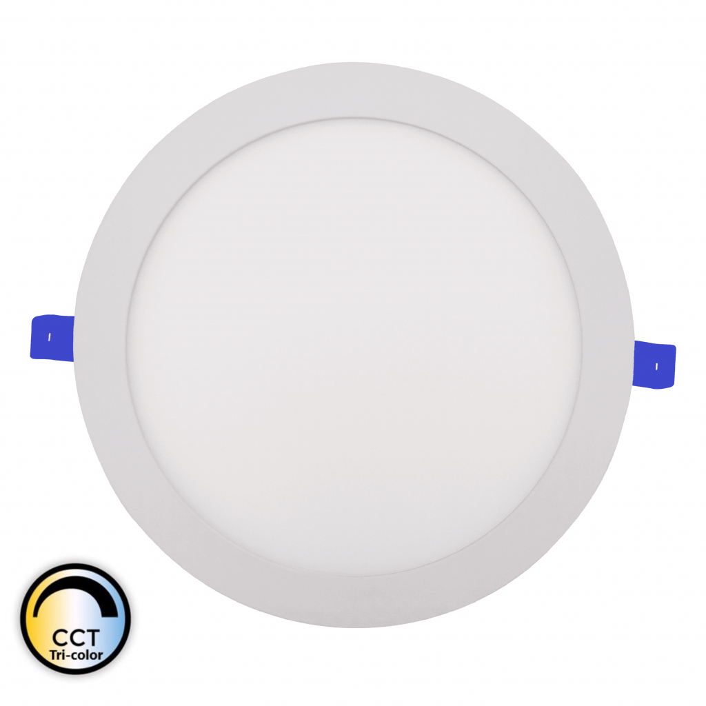 Image d'illustration du produit Downlight encastré rond en aluminium TRICOLOR - 6W / 230V - ø120 x 25 mm - 420Lm - 3000K, 4000K et 6000K